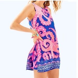 Lilly Pulitzer size 00 Pink and Blue Halter Sundress Mini